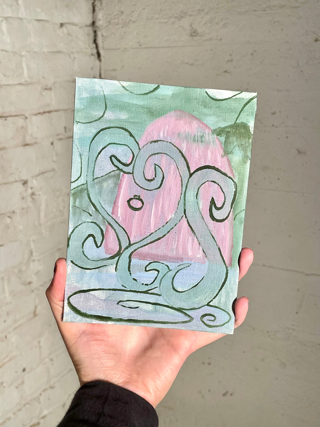 Mythical Gate Pt.2 , oil on panel original, 5’’x7’’. 2026.
