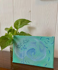 Don’t Forget About The Snails, oil on canvas,5”x7”. Original painting