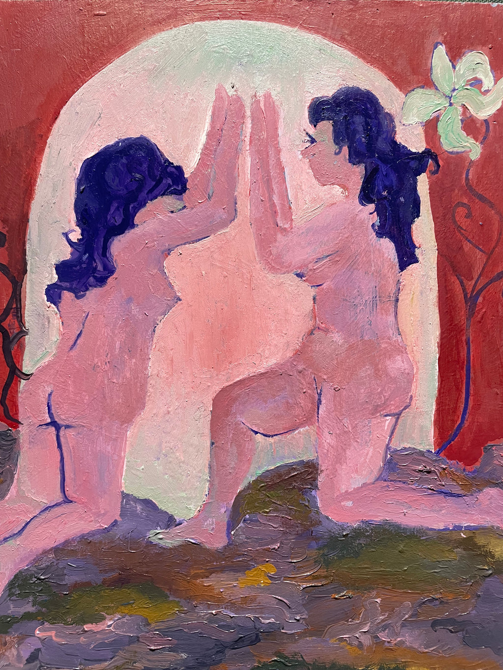You and Me Are More Alike Than I Thought, Oil on Wood Panel, 9’’x12. 2026.original painting.
