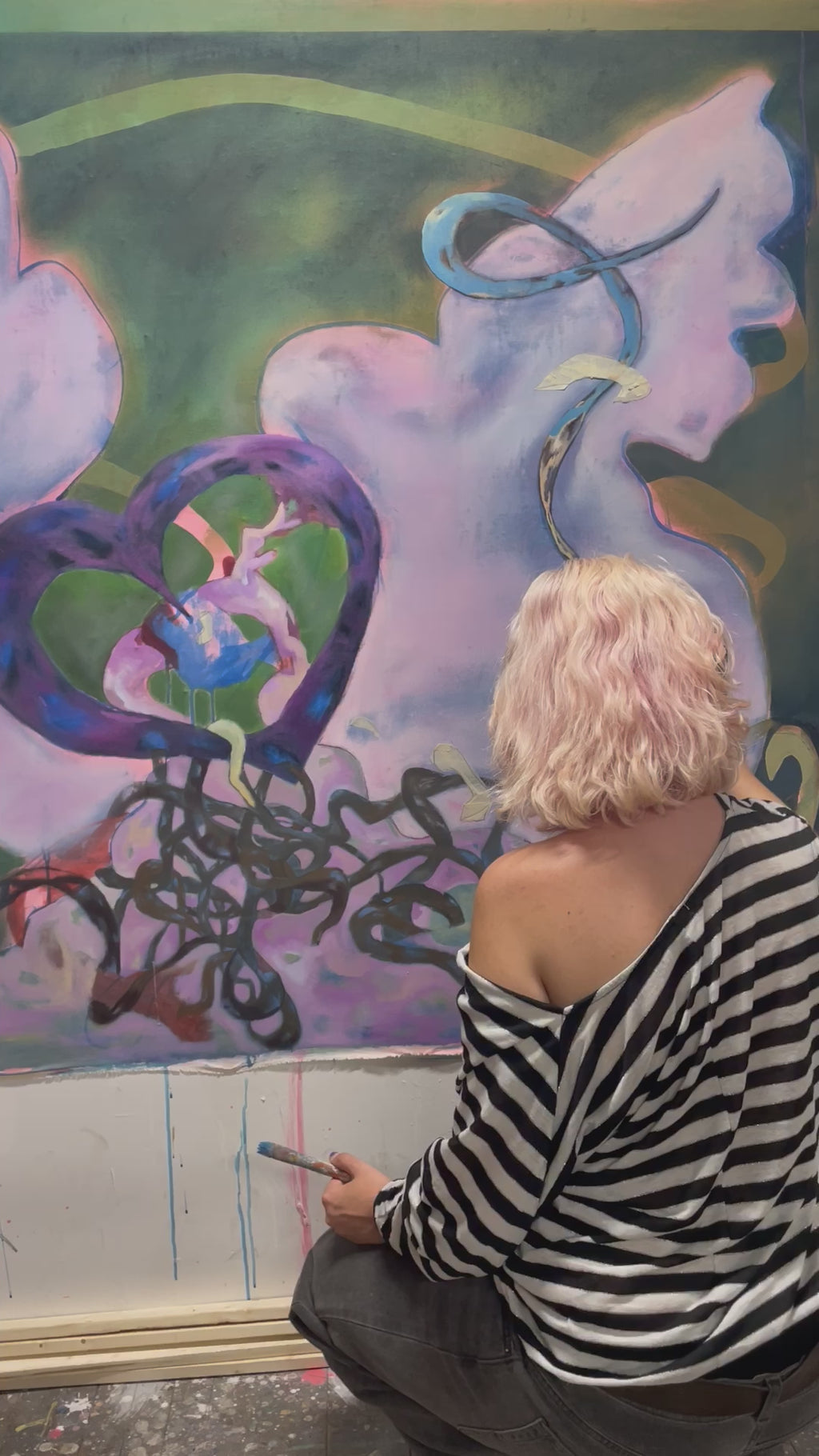 Unraveling, oil on canvas